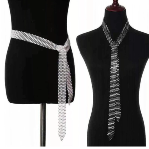 Women's Diamonte Scarfe use as Necklace or Belt Zabardo
