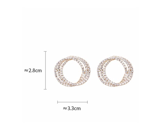 Rhinestone Earrings Hoops Zabardo Size Chart
