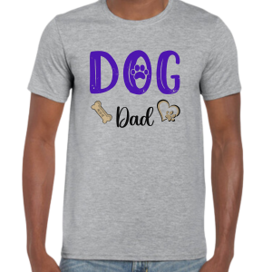 Dads T shirt with Dog Dad Print, Fathers Day Shirt, Gift for Dad, Casual T-shirt