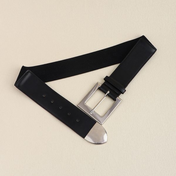 Women's Oversize Chrome Buckle Belt - Image 7