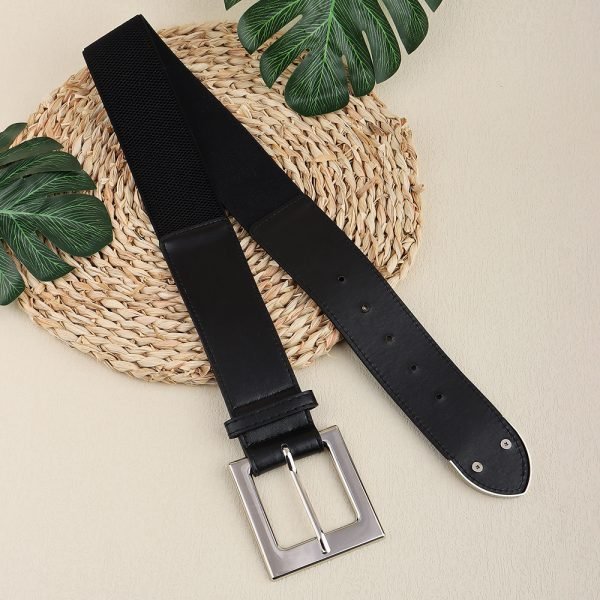 Women's Oversize Chrome Buckle Belt - Image 9